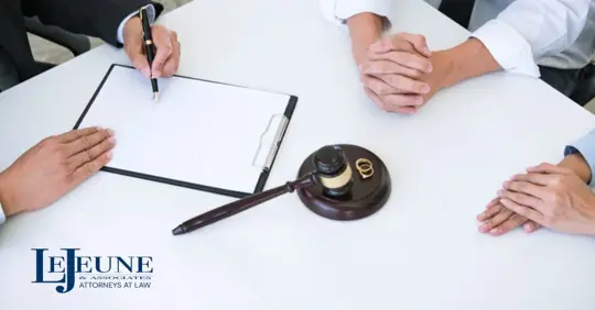 couple talking to divorce lawyer